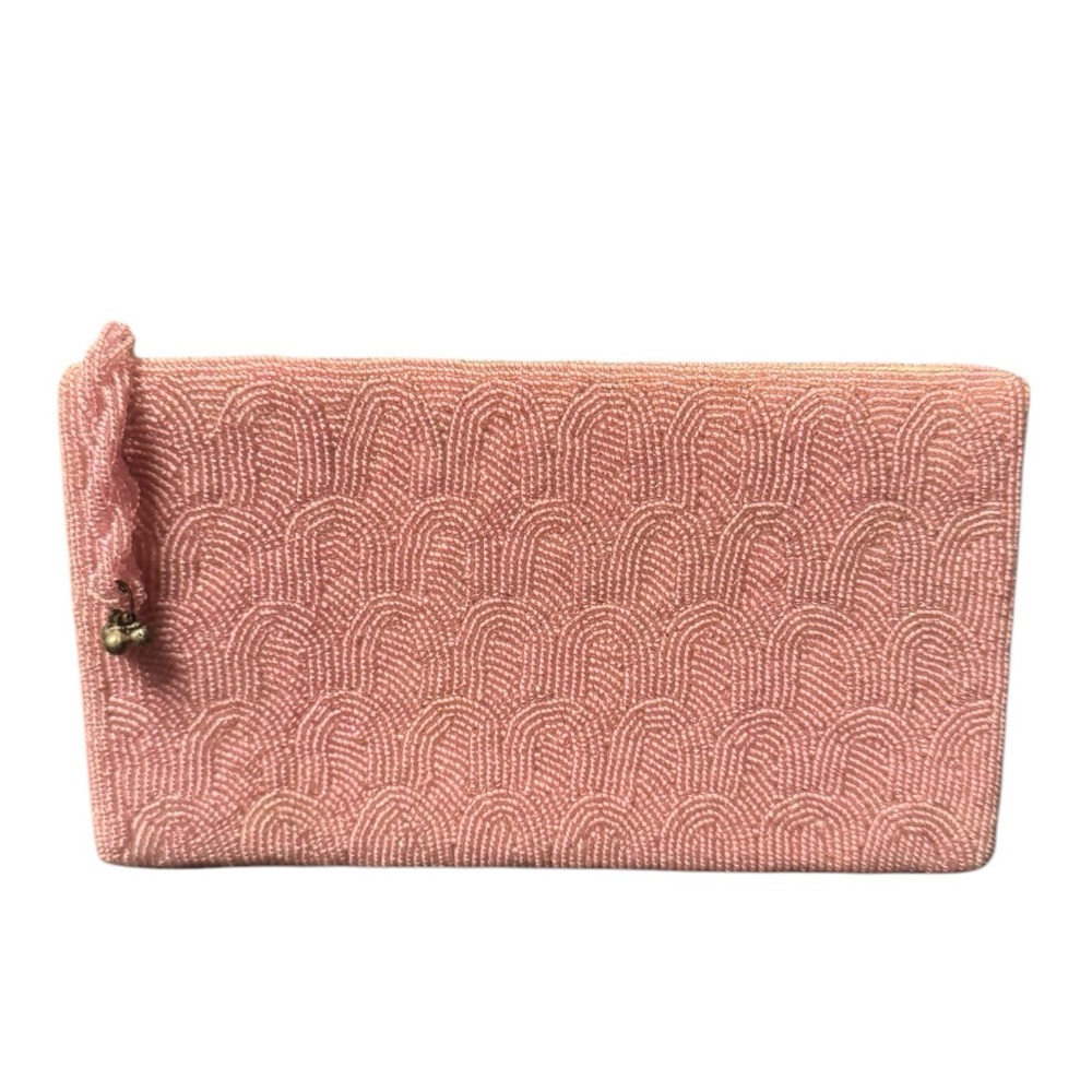 Elegant Pink Seed Beaded Clutch - Picture 7 of 10